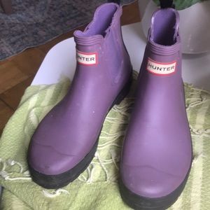 Purple Hunter Chelsea rain boots